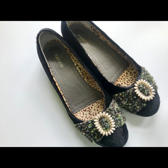 kenzie Shoes - Kenzie Fur Kitten Heels